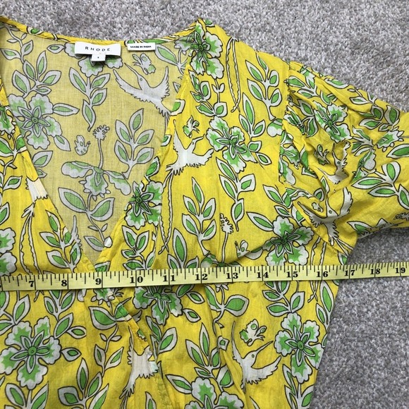 Rhode Mini Dress Fiona Yellow Godet Hem - Picture 2 of 9